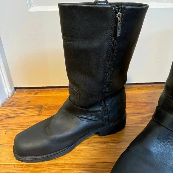 Men’s Harley-Davidson Hustin leather waterproof motorcycle boots size 10.5 - Picture 9 of 12
